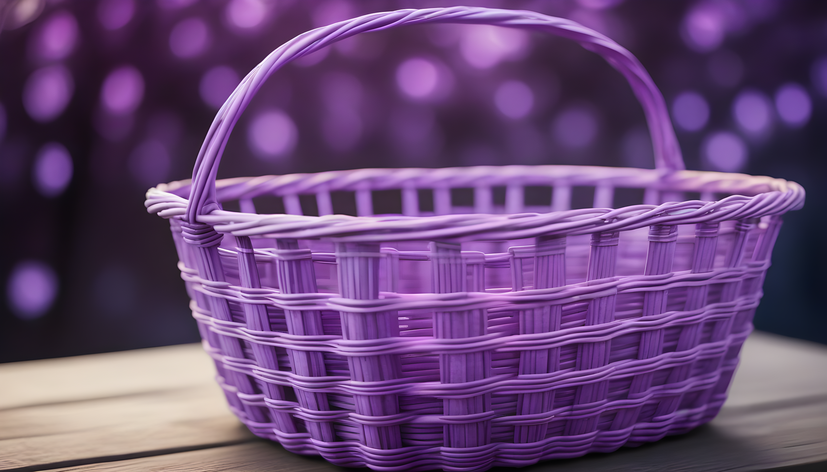 a purple basket